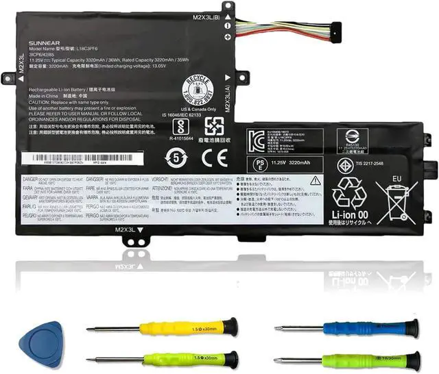 Main image of L18C3PF6 L18C3PF7 L18M3PF7 Laptop Battery Replacement for Lenovo ideapad s340-15iwl S340-14IML 14API 14IIL 14IWL, C340-15IWL 15IIL 15API 15IIL, Flex-15IWL 15IML 15IIL Series, L18L3PF3 L18L3PF2