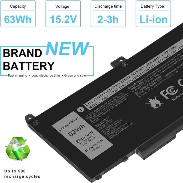 Alt view image 5 of 7 - RJ40G Laptop Battery Replacement for Dell Latitude 14 5420 Latitude 15 5520 Precision 15 3560 Series Laptop 01K2CF 075X16 WY9DX P137G P137G001 P104F P104F001 0WK3F1 0M3KCN 005R42 F3T9T 7RV10