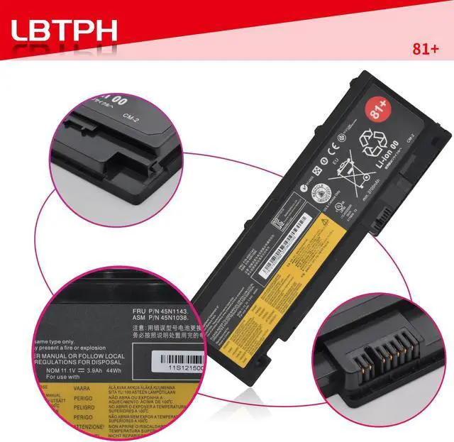 Alt view image 3 of 7 - 81+ Battery for Lenovo ThinkPad T420i T420s T430s 42T4844 42T4845 42T4846 42T4847 45N1036 45N1037 0A36287 0A36309 11.1V 44Wh