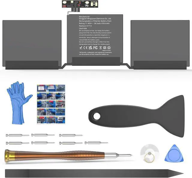 Main image of A1708 Battery Replacement, A1713 A2171 Battery for MacBook Pro 13 inch A1708 (Late 2016, Mid 2017) A2159(2019) A2289(2020) A2338(2020,2022) EMC 3164 2978 3301 3456 3578