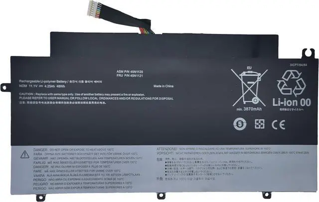 Main image of 45N1121 Replacement Battery Compatible with Lenovo Thinkpad T431s Series 45n1120 45n1121 45n1122 45n1123-11.1V 48Wh 4250mAh