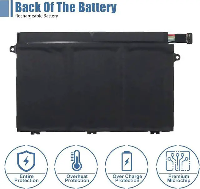Alt view image 4 of 6 - L17M3P51 01AV446 Laptop Battery 11.1V Replacement for Lenovo ThinkPad E480 E485 E495 E580 E585 Series Notebook SB10K97607 L17C3P51 SB10K97609 01AV448 L17M3P52 01AV447 L17L3P51 01AV445