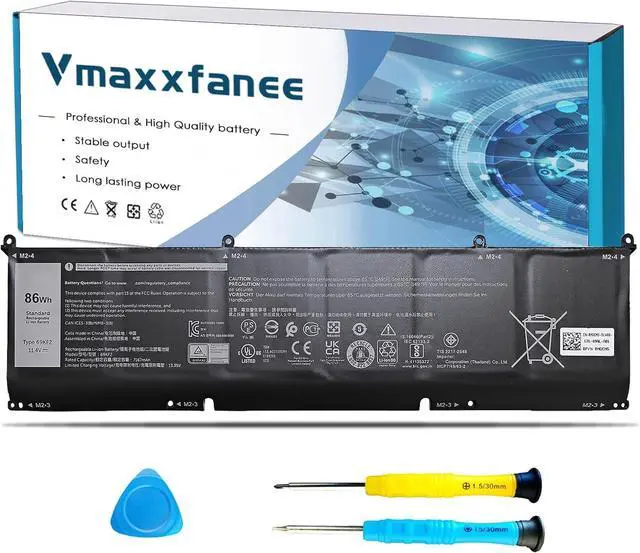 Main image of 69KF2 86Wh Laptop Battery Replacement for Dell Precision 5560 5550 XPS 15 9500 9510 Alienware M17(R3 R4) M15 (R3 R4 R5 R6 R7) Vostro 7510 7610 Series 7167mAh