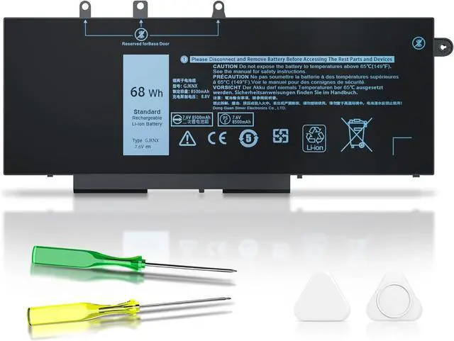 Main image of 68Wh GJKNX Laptop Battery Compatible with Dell Latitude 5280 5288 5480 5580 5488 5590 5591 5490 5491 5495 E5480 E5580 E5490 E5590 GD1JP DY9NT 5YHR4, Dell Precision 15 3520 3530 4-Cell
