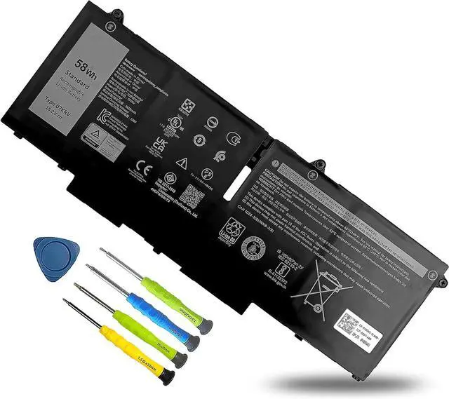 Main image of 58Wh 07KRV Battery Replacement for Dell Latitude 5430 5530 Precision 3570 P104F P104F005 P137G P137G004 Series M69D0 H4PVC 0H4PVC 4FVJG O7KRV Y86WG 0Y86WG 08WRCR 078FWY 15.2V 3625mAh