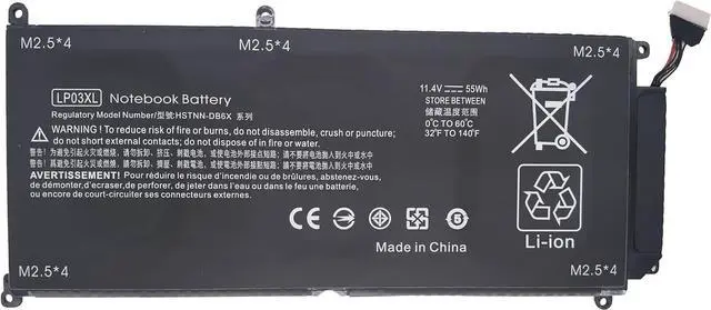 Main image of Fully. LP03XL Replacement Laptop Battery Compatible with HP Envy M6-P M6-P113DX M6-P013DX Envy 15T-AE 15T-AE000 HSTNN-DB7C 807417-005 807211-241 11.4V 55Wh