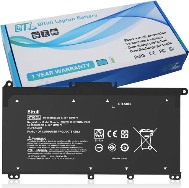 Main image of HT03XL Battery for HP,L11119-855,Laptop Battery Replacement for Pavilion 15-DB Series14M-DH0003DX 14M-DH1003DX 15T-CS200 15-DY0013DX 15-DY1023DX 15-DY1751MS 15-CS3073CL 41.9Wh 3630mAh