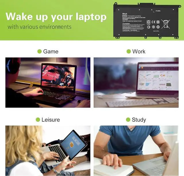 Alt view image 7 of 7 - HT03XL Battery for HP,L11119-855,Laptop Battery Replacement for Pavilion 15-DB Series14M-DH0003DX 14M-DH1003DX 15T-CS200 15-DY0013DX 15-DY1023DX 15-DY1751MS 15-CS3073CL 41.9Wh 3630mAh