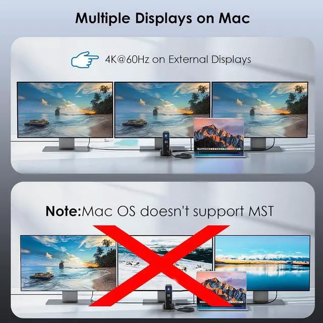 Alt view image 5 of 7 - Laptop Docking Station,WAVLINK PD3.1 Docking Station 3 Monitors with 8K@30Hz/4K@144Hz,2*HDMI + DP,140W PD Charge,USB-C 10Gb,USB-A 5Gb,Gigabit Ethernet,Audio/Mic for HP, Dell,Windows System Computer