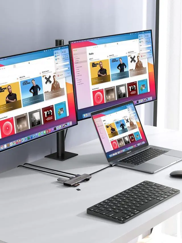 Alt view image 6 of 7 - USB C Docking Station Dual Monitor, 10 in 1 USB C Hub with 2 HDMI Ports, PD Charging, SD/TF, 5 USB C/A Ports, Dual HDMI Adapter for Dell XPS/HP/Lenovo/Surface