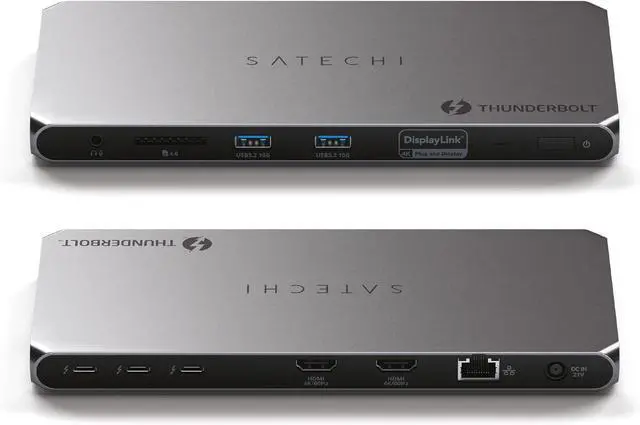 Main image of Satechi Thunderbolt 4 Dock 100W Charging, Dual Monitor HDMI 4K/60Hz, 40Gbps Data Transfer, 2 USB-A 3.2, Ethernet, Thunderbolt 4 Dock for MacBook Air/Pro M4, Mac/Windows, DisplayLink Software Required