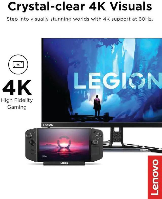 Alt view image 5 of 7 - Legion Go USB-C Hub Dock for Legion Go 6-in-1 Dock, Port Expansion, Charging, Video, Ethernet Support
