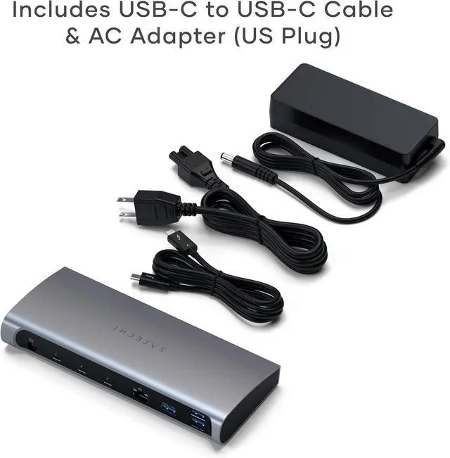 Alt view image 7 of 7 - Satechi 11 in 1 Thunderbolt 4 USB C Docking Station, 100W Charging, Dual 4K/60Hz displays, 3 Thunderbolt Ports, 3 USB-A 3.2 Ports, USB-A 2.0 Port, SD Card Reader, for Mac/Windows, MacBook Air/Pro M4