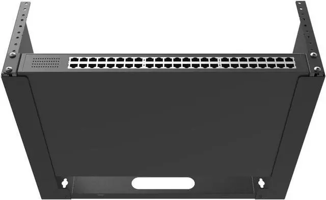 Alt view image 6 of 7 - JINGCHENGMEI 4U Wall Mount Patch Panel Bracket- 14 inches Deep Network Rack for Network Switches, Patch Panel, Shallow Networking and IT Equipment, (4U)