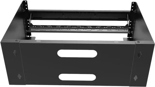 Alt view image 7 of 7 - JINGCHENGMEI 4U Wall Mount Patch Panel Bracket- 14 inches Deep Network Rack for Network Switches, Patch Panel, Shallow Networking and IT Equipment, (4U)