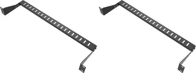 Main image of JINGCHENGMEI 1U Horizontal 19-Inch Rack Mount Cable Management Bar, Depth Adjustable Horizontal Cable Lacing Cross Bar Black (1U1PC) (Pack of 2)