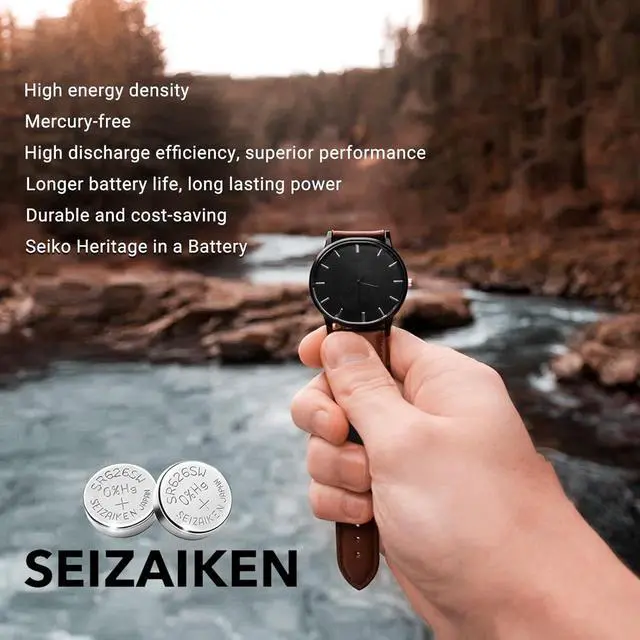 Alt view image 6 of 7 - 362 SR721SW 1.55V 0% Hg Silver Oxide Watch Battery (100 Batteries) Made in Japan by Seiko