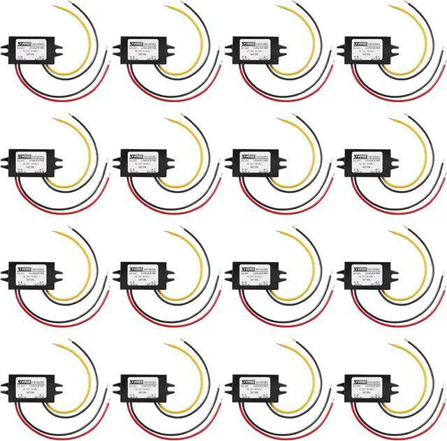 Main image of Weewooday 3 Pieces Direct Current Converter 12v to 5v 3a 15w Buck Converter Module, Reduced Voltage Regulator Car Power Output Power Adapter, Wire Interface
