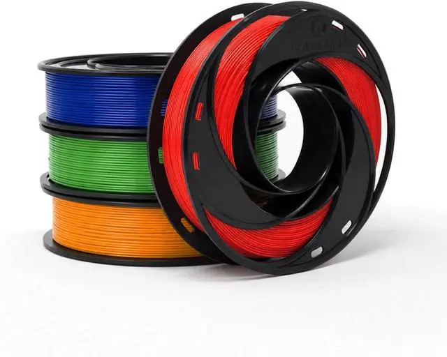 Main image of Gizmo Dorks PLA Filament for 3D Printers 1.75mm 200g, 4 Color Pack Multicolor (Original-Blue, Green, Orange, Red)