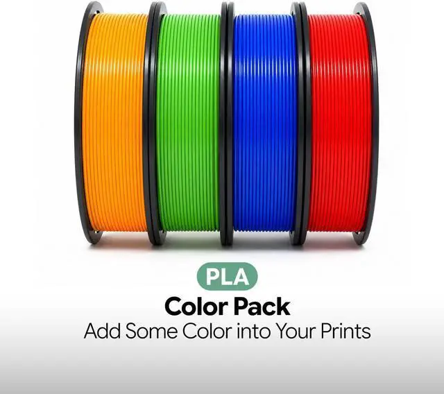 Alt view image 4 of 7 - Gizmo Dorks PLA Filament for 3D Printers 1.75mm 200g, 4 Color Pack Multicolor (Original-Blue, Green, Orange, Red)
