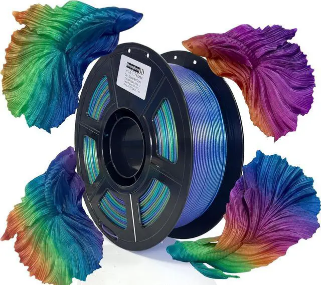 Main image of Rainbow Filament, Multi Color, Chameleon Galaxy, PLA 1.75mm, Net Weight 1kg (2.2lbs), Accuracy +/-0.05mm for Ender3 Cr10