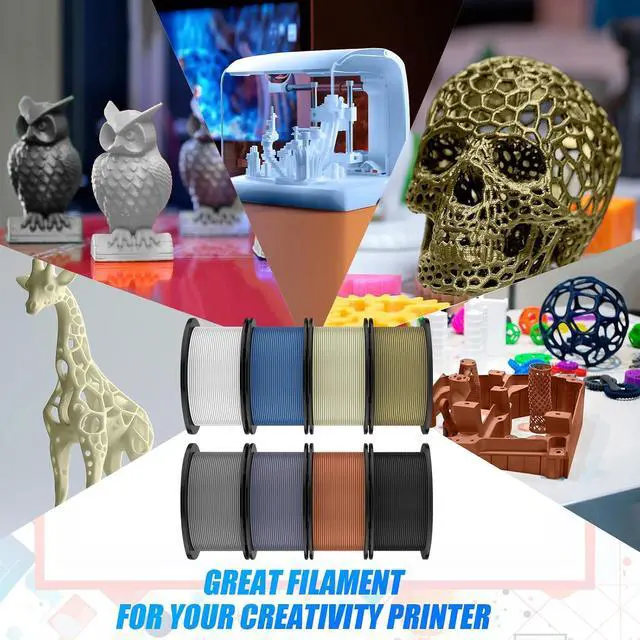 Alt view image 7 of 7 - Pangda 3D Printer Filament Bundle 1.75mm Multicolor Matte or Silk PLA Filament 3D Printing Material for Halloween Thanksgiving Day Christmas Easter Holiday Crafting Decorations(Classic Color)