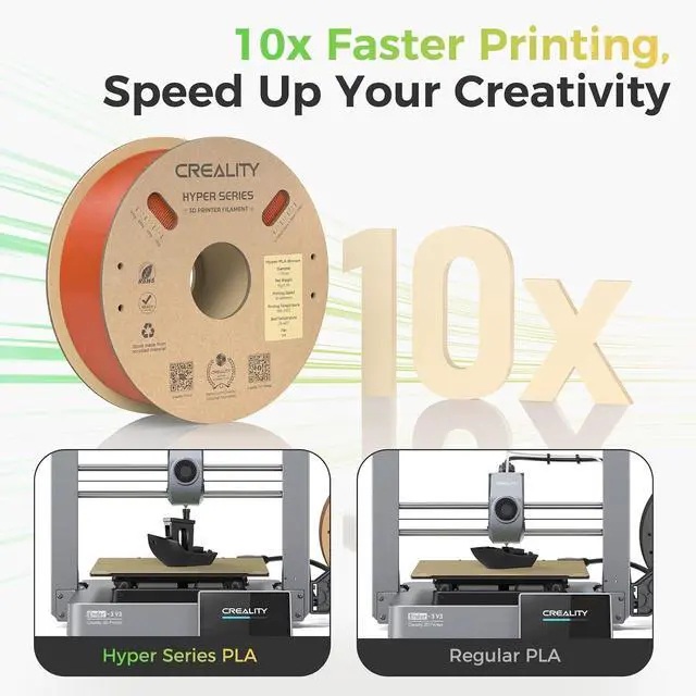 Alt view image 3 of 7 - Official Creality Hyper PLA Filament 3D Printer Filament-Christmas Gifts, Creality PLA 3D Printing Filament for High-Speed Printing, Dimensional Accuracy +/-0.02mm, 2.2lbs/Spool