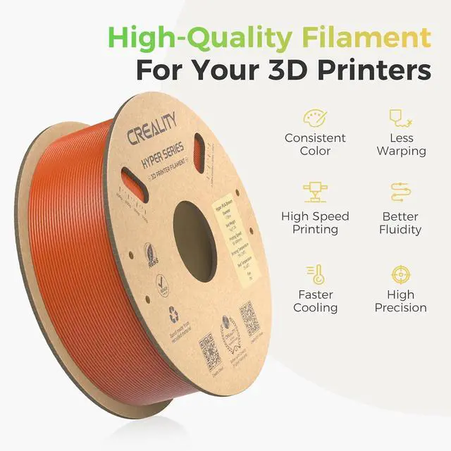 Alt view image 4 of 7 - Official Creality Hyper PLA Filament 3D Printer Filament-Christmas Gifts, Creality PLA 3D Printing Filament for High-Speed Printing, Dimensional Accuracy +/-0.02mm, 2.2lbs/Spool