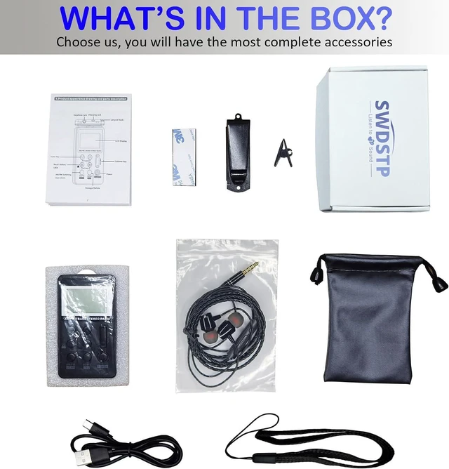 Alt view image 7 of 7 - SWDSTP Mini Portable AM FM Radio, Personal Radio with Excellent Reception | Digital Tuning LCD Display, Headphones, Back Clip, Easy Key Operation, Rechargeable Pocket Radio for Walking, Jogging