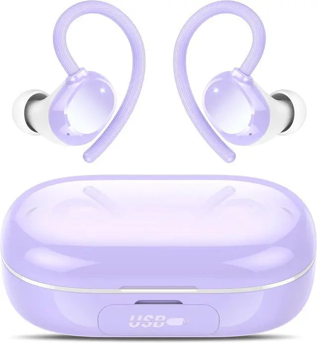 Main image of sprtoybat Wireless Bluetooth Earbuds Sport 128H Playtime New Bluetooth 5.3 Headphones with LED Display Powerful Bass Over Ear Earphones with Earhooks IP7 Waterproof for iOS Android