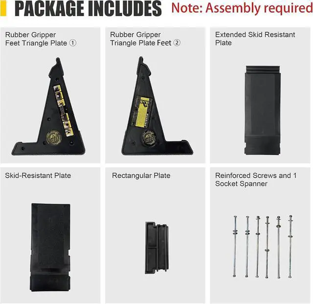 Alt view image 3 of 7 - Stable Platform Ladder Leveler - Ladder Levelers for Extension Ladders with Storage for Uneven Surfaces (Regular Black)