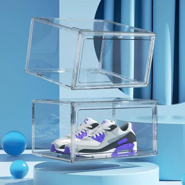 Alt view image 4 of 7 - HIYOHIYO Clear Shoe Storage Box with Large Capacity Fits US Size 14, 1-Pack