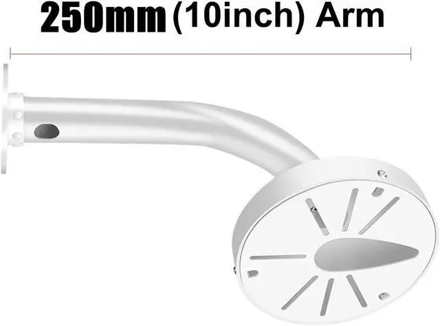Alt view image 2 of 7 - Security Camera J Type Wall Mount Bracket, Dome Camera Mount Universal Camera Wall Mounting Bracket/IP Camera for CCTV Security Camera (250mm/10 inch Length J Mount)