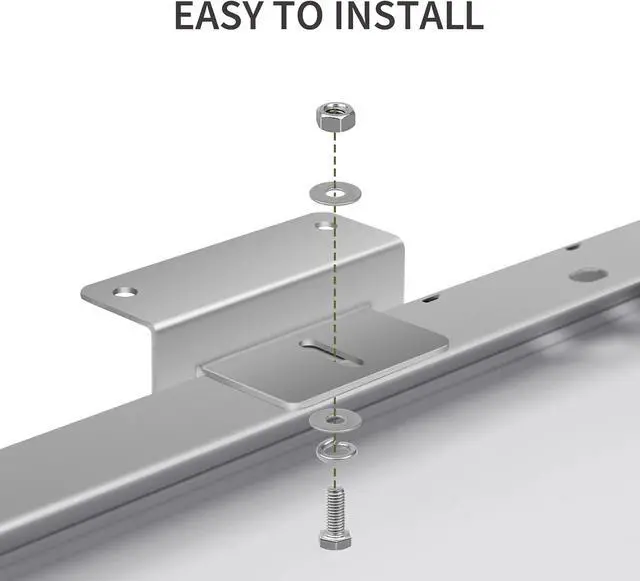Alt view image 3 of 7 - HQST Solar Panel Mounting Brackets with Nuts and Bolts Set of 4 Units, Supporting for RV, Boat, Roof, Wall and Other Off Gird Installation