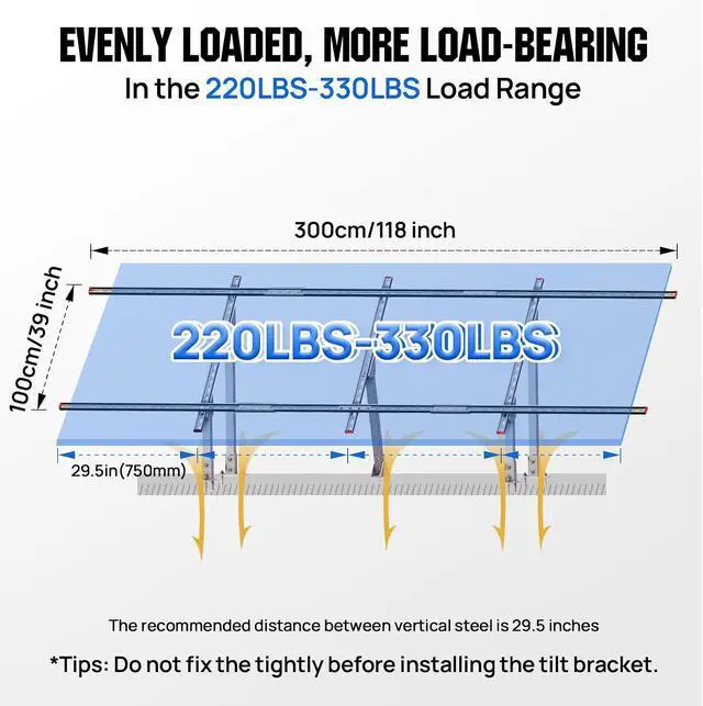 Alt view image 3 of 7 - ECO-WORTHY Upgraded Solar Ground Mount Adjustable Multi-Pieces Solar Panel Mounting Brackets Kit System for 4pcs 200W/3pcs 300W/2pcs 400W Solar Panels for Ground,Open Space, Cabins and Backyard Sheds