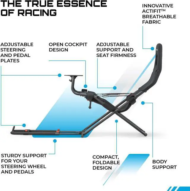 Alt view image 3 of 7 - PLAYSEAT Challenge Racing Simulator Cockpit | Foldable & Adjustable | for High Performance Sim Racing | Compact & Flexible | Supports All Steering Wheels & Pedals | for PC and Console