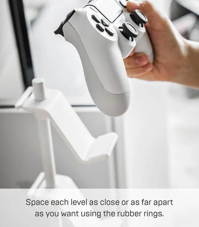 Alt view image 3 of 7 - YAMAZAKI Home Smart Universal Adjustable Game Controller Stand/Controller Holder - Steel