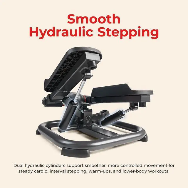 Alt view image 7 of 7 - Sunny Health & Fitness Smart Power Stepper with Resistance Bands for Cardio