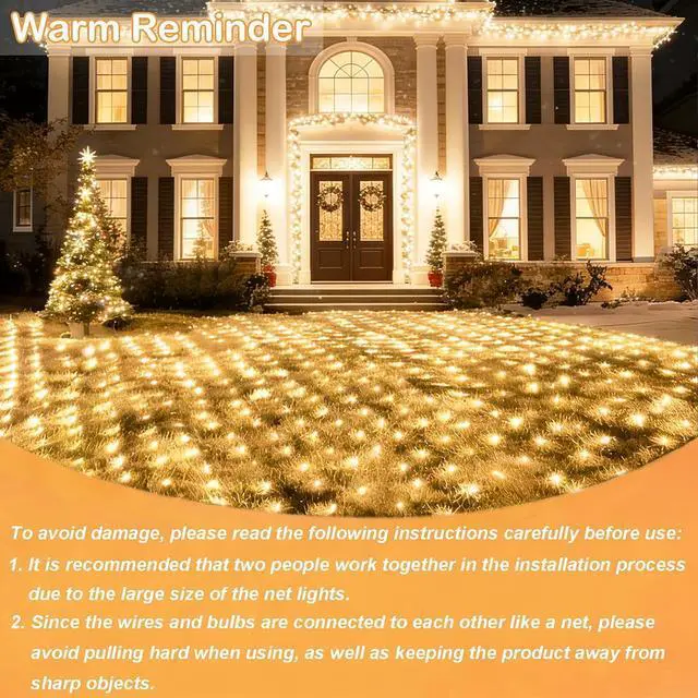 Alt view image 4 of 7 - OYCBUZO 204 LED Net Lights, 9.8ft x 6.6ft 35 Colors Changing Christmas Mesh String Lights, Connectable Fairy Light Waterproof Outdoor Halloween Decorations for Tree Bushes Holiday Party Garden
