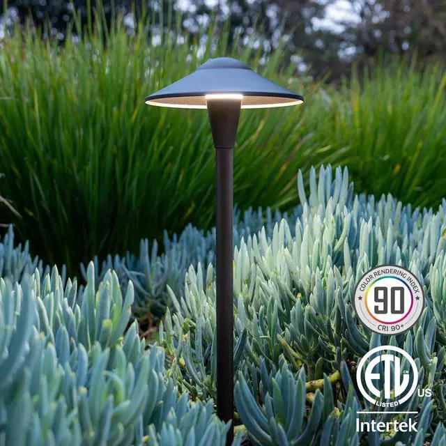 Alt view image 5 of 7 - LEONLITE 6-Pack 5CCT Low Voltage LED Pathway Lights, Saucer Head