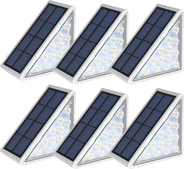 Main image of LED Solar Step Lights Waterproof Outdoor Stair Lights, Solar Deck Lights Outdoor Decor IP67 Solar Decoration Lights for Yard, Patio, Garden, Walkways, Front Door, Pathway, Driveway, Porch 6 Pack