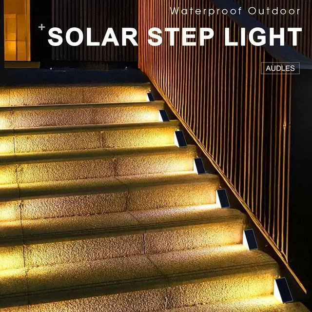 Alt view image 6 of 7 - LED Solar Step Lights Waterproof Outdoor Stair Lights, Solar Deck Lights Outdoor Decor IP67 Solar Decoration Lights for Yard, Patio, Garden, Walkways, Front Door, Pathway, Driveway, Porch 6 Pack
