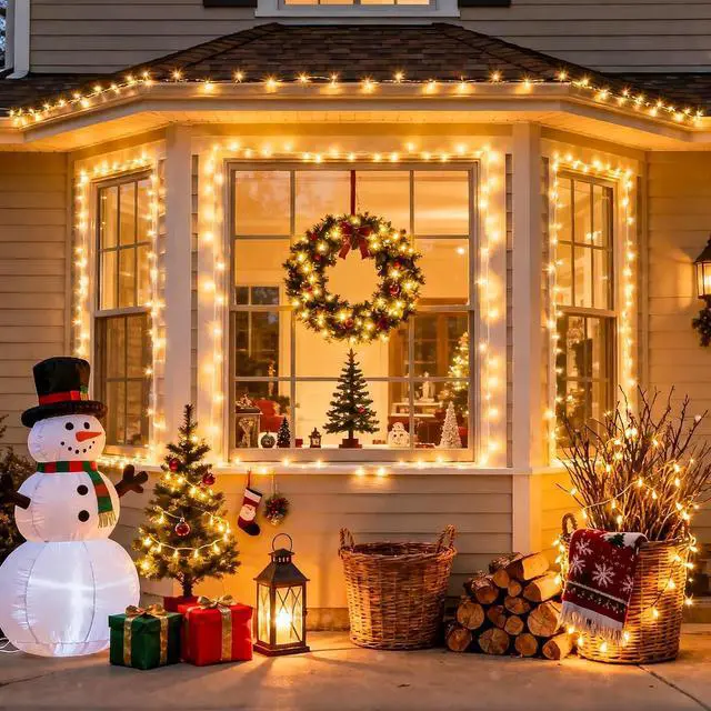 Alt view image 4 of 6 - JMEXSUSS 500 LED Christmas Lights Outdoor, 8 Modes Christmas Tree Lights