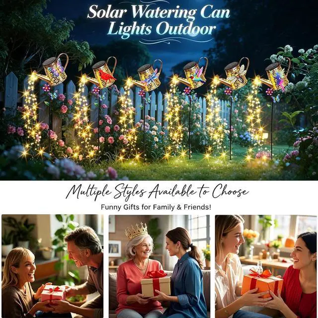Alt view image 6 of 7 - Solar Watering Can with Lights Outdoor Garden Gifts for Women Mom Grandma