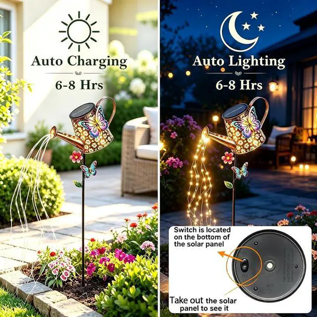 Alt view image 7 of 7 - Solar Watering Can with Lights Outdoor Garden Gifts for Women Mom Grandma