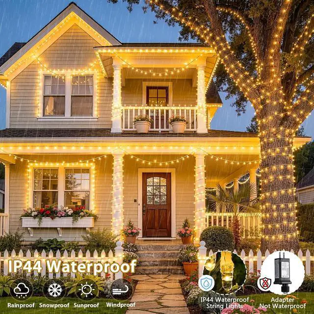 Alt view image 2 of 7 - JMEXSUSS 168Ft String Lights Outdoor Waterproof, 600 LED Christmas Lights