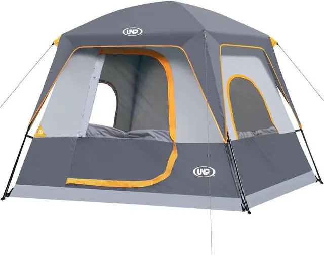 Main image of UNP 2/4/6/8 Person Tent, Portable Cabin Tent, Camping Tent 4-Person Easy Set Up, Waterproof with Top Rainfly for Outdoor Camping/Hiking