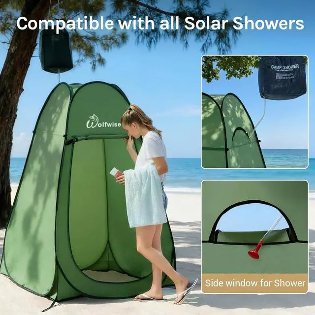 Alt view image 5 of 7 - WolfWise Pop Up Shower Tent for Camping Essentials, Compact & Lightweight