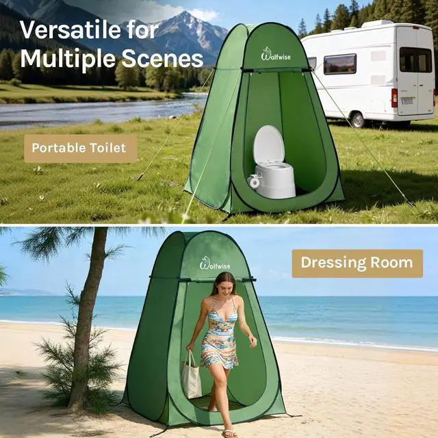 Alt view image 6 of 7 - WolfWise Pop Up Shower Tent for Camping Essentials, Compact & Lightweight