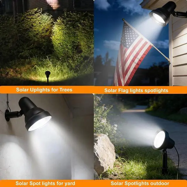 Alt view image 5 of 7 - SUNLONG Solar Spot Lights Outdoor Waterproof 3 Modes 16.4Ft Extension Cord